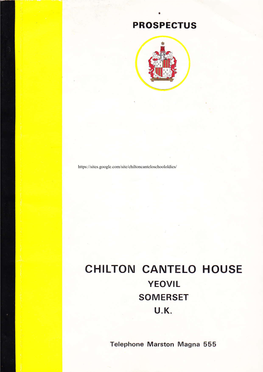 An Undated Chilton Cantelo School Prospectus