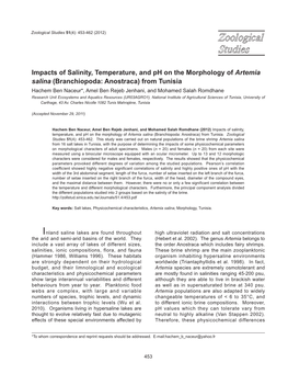 Impacts of Salinity, Temperature, and Ph on The