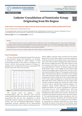 Catheter Cryoablation of Ventricular Ectopy Originating from His Region