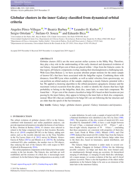 Globular Clusters in the Inner Galaxy Classified from Dynamical Orbital