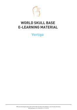 Vertigo WORLD SKULL BASE E-LEARNING MATERIAL