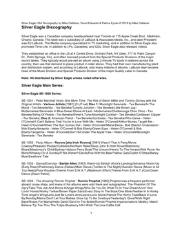 Silver Eagle Discography