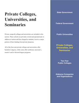 Private Colleges, Universities, and Seminaries Amridge University