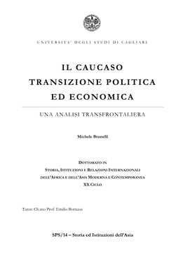 Il Caucaso Transizione Politica Ed Economica