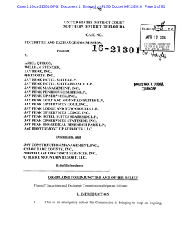 Case 1:16-Cv-21301-DPG Document 1 Entered on FLSD Docket 04/12/2016 Page 1 of 81