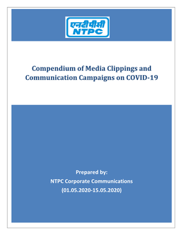 Traditional & Social Media Report on COVID-19 (Across NTPC Project