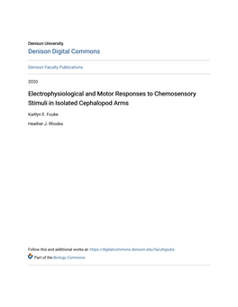 Electrophysiological and Motor Responses to Chemosensory Stimuli in Isolated Cephalopod Arms