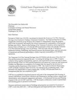 DOI Letter to Congress