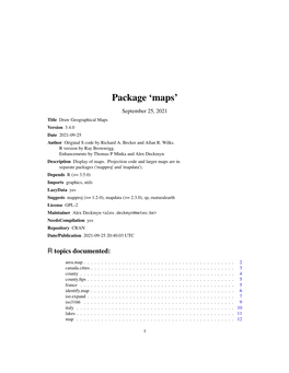 Package 'Maps'