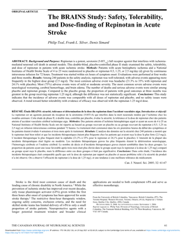 The BRAINS Study: Safety, Tolerability, and Dose-Finding of Repinotan in Acute Stroke