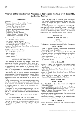 334 Program of the Scandinavian-American