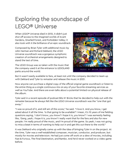 Exploring the Soundscape of LEGO® Universe
