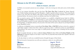 Welcome to the VFS 2010 Catalogue…