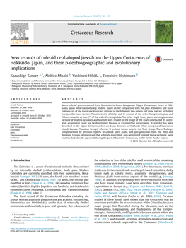 New Records of Coleoid Cephalopod Jaws from the Upper Cretaceous of Hokkaido, Japan, and Their Paleobiogeographic and Evolutionary Implications