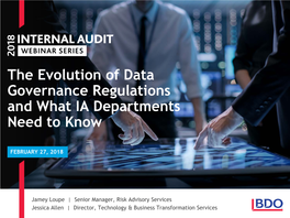 The Evolution of Data Governance Regulations and What IA Departments Need to Know