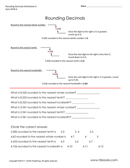 Rounding Decimals Introduction Packet