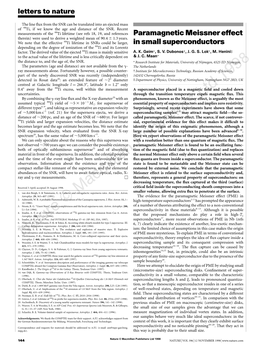 Paramagnetic Meissner Effect in Small Superconductors