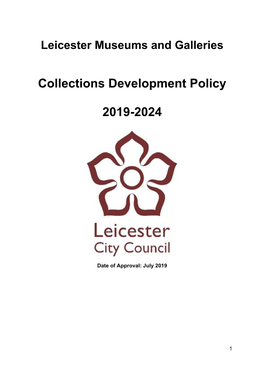 Leicester Museums & Galleries Collection Development Policy 2019