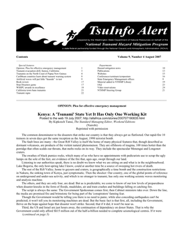 Tsuinfo Alert, August 2007