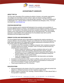 Accountability Associate