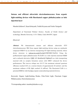 Bright and Efficient Ultraviolet Electroluminescence from Organic