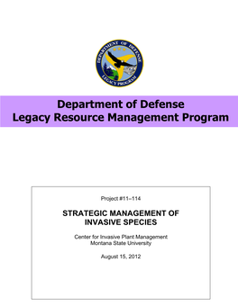 Department of Defense Legacy Resource Management Program