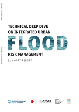 On Integrated Urban Flood Risk Management April 18-21, 2016