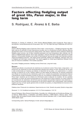 Factors Affecting Fledgling Output of Great Tits, Parus Major, in the Long Term