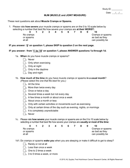 These Next Questions Ask About Muscle Cramps Or Spasms. 1