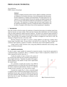 From Analog to Digital