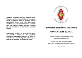 Scottish Episcopal Institute Prayer Cycle 2020-21