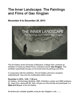 The Paintings and Films of Gao Xingjian