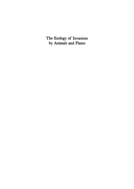 The Ecology of Invasions by Animals and Plants Frontispiece