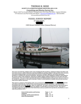 Marine Survey SAMPLE Pilot Cutter