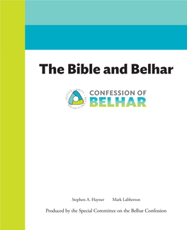 The Bible and Belhar