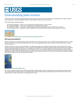 Divergent Boundaries -- Where New Crust Is Generated As the Plates Pull Away from Each Other