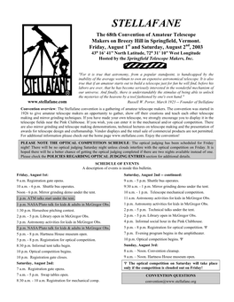 2003 Convention Bulletin