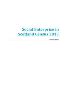 Social Enterprise in Scotland Census 2017