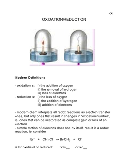 Oxidation/Reduction