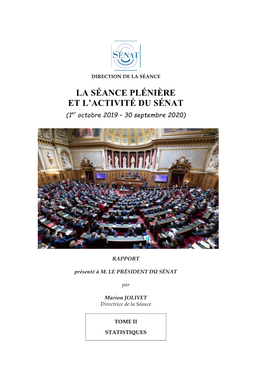 La Séance Plénière Et L'activité Du Sénat