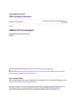 UNMAS 2010 Annual Report