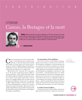 Camus, La Bretagne Et La Mort