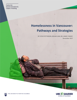Homelessness in Vancouver: Pathways and Strategies