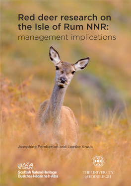 Red Deer Research on the Isle of Rum NNR: Management Implications