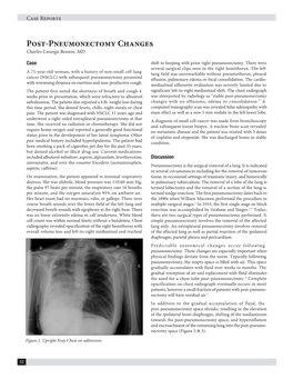 Post-Pneumonectomy Changes Charles-Lwanga Bennin, MD