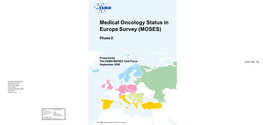 Medical Oncology Status in Europe Survey (MOSES)