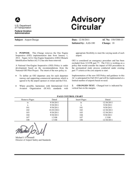 Change 18 of AC 150/5300-13, Airport Design, Dated 30 December 2011