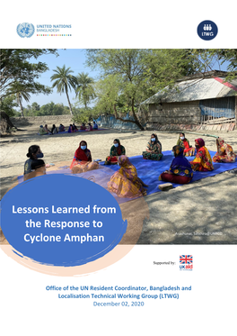 Lessons Learned from the Response to Cyclone Amphan Asashunai, Satkhira@UNRCO