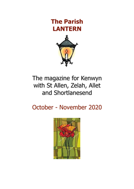 The Parish LANTERN the Magazine for Kenwyn with St Allen, Zelah