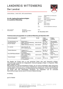 Landkreis Anhalt-Zerbst Postfach 78 39261 Zerbst